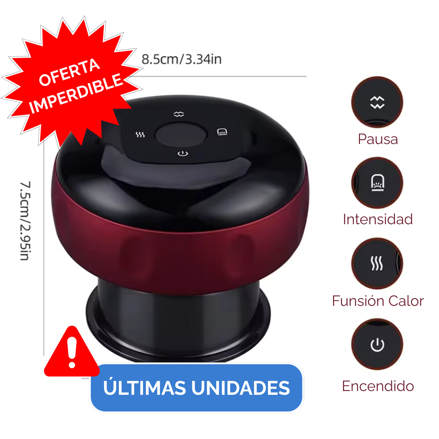 ThermoCup Pro™ – Masajeador Inteligente de Ventosa con Calor