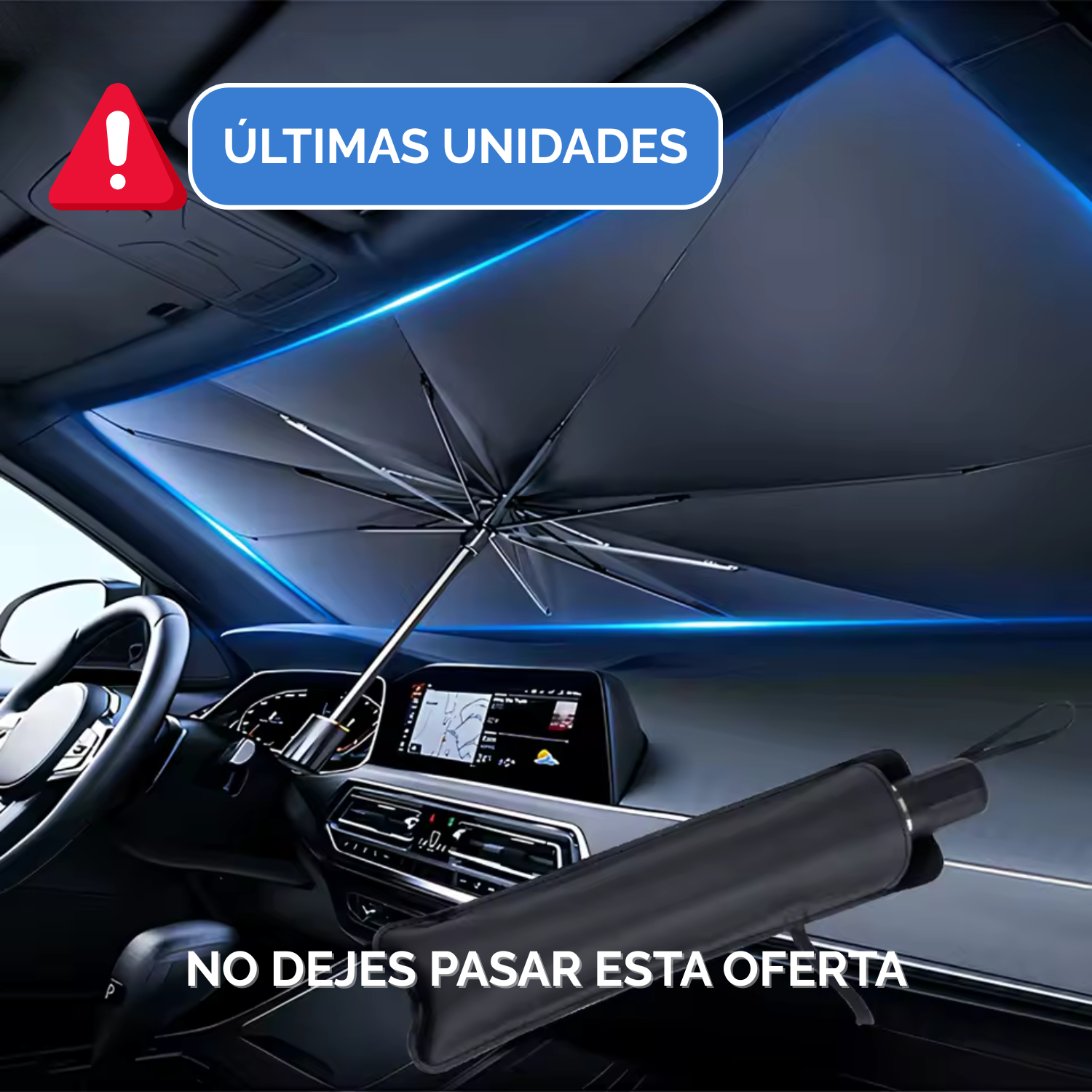 SunFold Pro - Parasol Quitasol Paragua Parabrisas